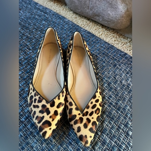 MARC FISHER Analia Pointed-Toe Flats Leopard Print Size 7 - Picture 1 of 7